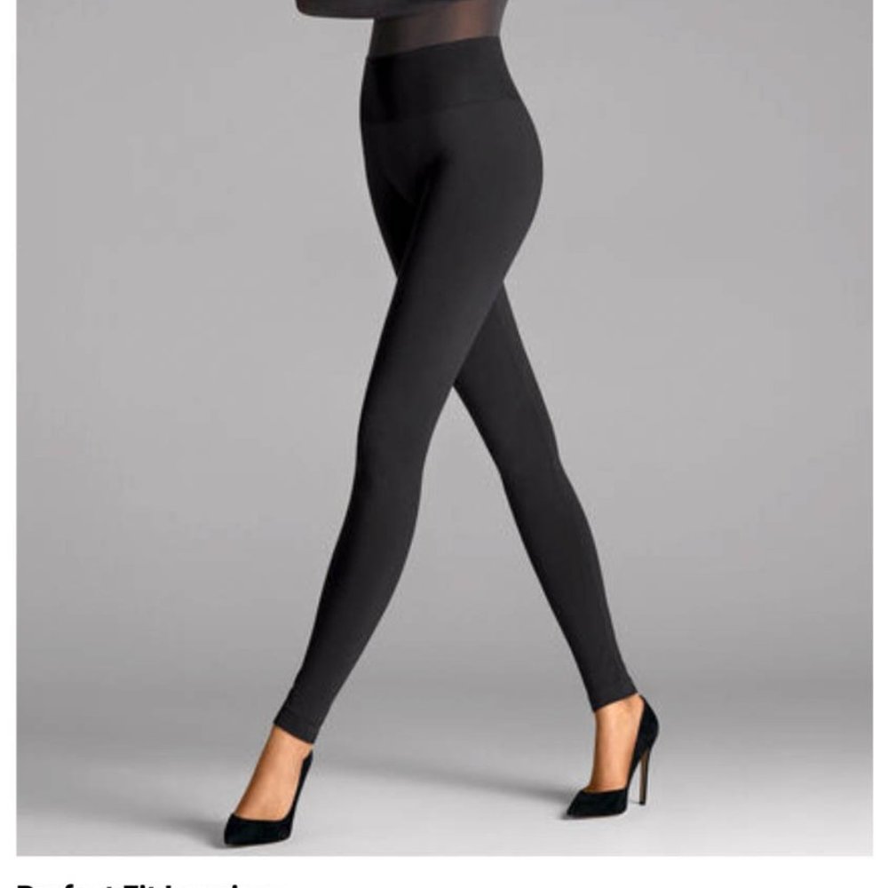 NWT Wolford "Perfect Fit" leggings, Size M, black.